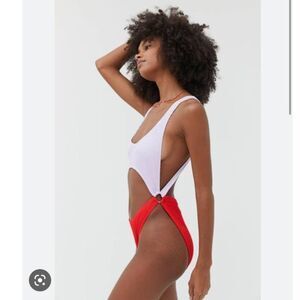 Urban Outfitters one piece bathing suit out from under peek a boo suit